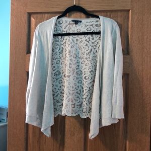 American Eagle lace cream cardigan